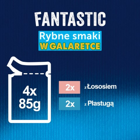 Felix Rybne Smaki W Galaretce Z Łososiem I Gładzicą 4x85g Felix