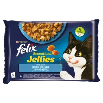 Felix Sensations Jellies Karma Dla Kota Smaki Rybne W Galaretce 4x85g Felix