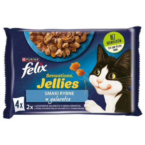 Felix Sensations Jellies Karma Dla Kota Smaki Rybne W Galaretce 4x85g Felix