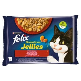 Felix Sensations Jellies Karma Dla Kota Wiejskie Smaki W Galaretce 4x85g Felix