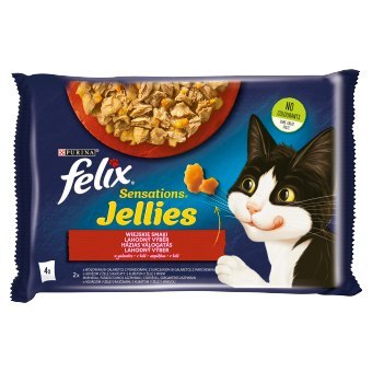 Felix Sensations Jellies Karma Dla Kota Wiejskie Smaki W Galaretce 4x85g Felix