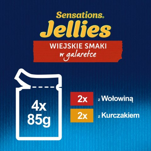 Felix Sensations Jellies Karma Dla Kota Wiejskie Smaki W Galaretce 4x85g Felix