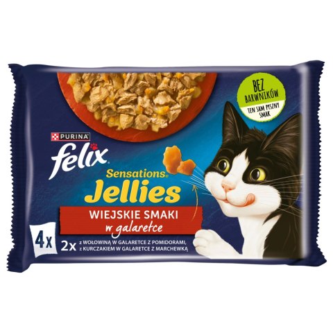 Felix Sensations Jellies Karma Dla Kota Wiejskie Smaki W Galaretce 4x85g Felix
