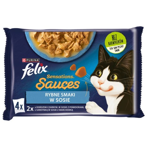 Felix Sensations Sauces Karma Dla Kota Smaki Rybne W Sosie 4x85g Felix