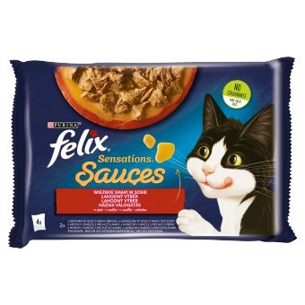 Felix Sensations Sauces Karma Dla Kota Wiejskie Smaki W Sosie 4x85g Felix