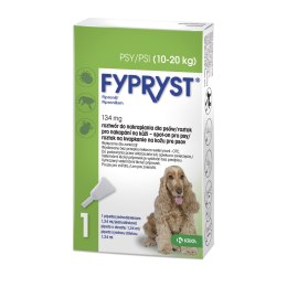 Krka Fypryst Spot On Krople Dla Psa Na Pchły I Kleszcze 10-20kg 134mg/1,34ml 1 Pipeta KRKA