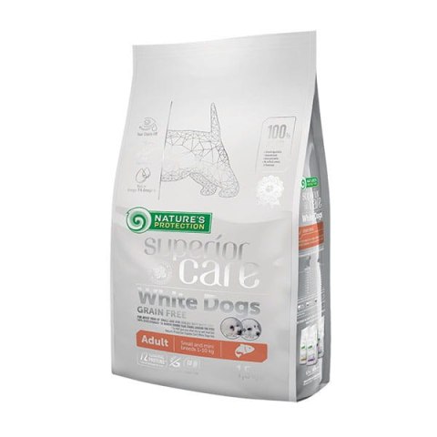 Natures Protection Superior Care White Dogs Grain Free Salmon Adult Small Breeds Karma Dla Psa 1.5kg Nature's Protection