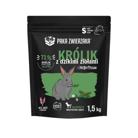 PAKA ZWIERZAKA Seven'th Heaven Królik i Dzikie Zioła "Puppy" 1,5kg Paka Zwierzaka