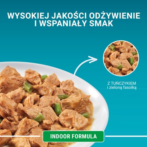 Purina One Indoor Formula Karma Dla Kota Z Tuńczykiem I Zieloną Fasolką 85g PURINA ONE