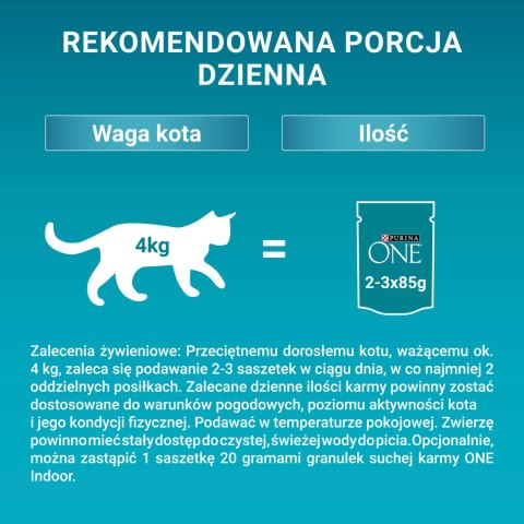 Purina One Indoor Formula Karma Dla Kota Z Tuńczykiem I Zieloną Fasolką 85g PURINA ONE