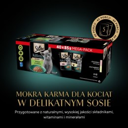 Sheba Kitten Wybór Smaków W Sosie Karma Dla Kociąt 40x85g Sheba