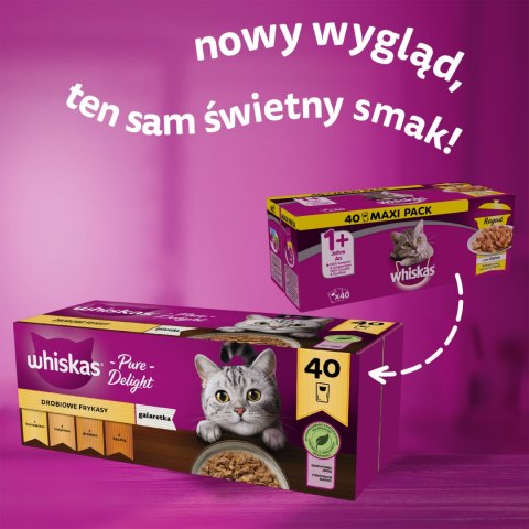 Whiskas Adult Saszetki 40 x 85g Drobiowe Frykasy Mokra Karma Whiskas