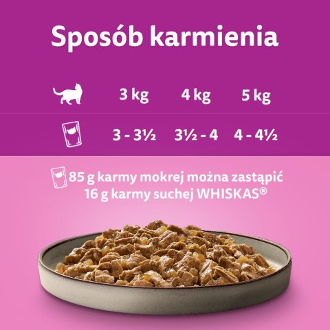 Whiskas Adult Saszetki 40 x 85g Drobiowe Frykasy Mokra Karma Whiskas