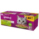 Whiskas Adult Saszetki 40 x 85g Mix Smaków - Mokra Karma Dla Kota Whiskas
