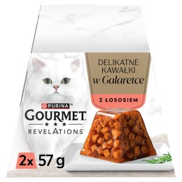 GOURMET Revelations Delikatne Kawałki w Galaretce z Łososiem 2x57g Gourmet