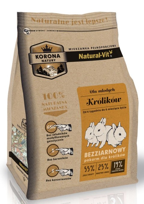 KORONA NATURY Natural-Vit Pokarm Dla Królika Junior 750g Korona Natury