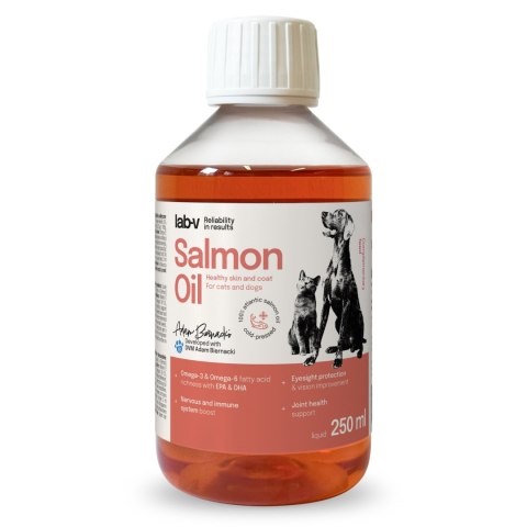 Lab-V Olej Z Łososia 100% Dla Psa I Kota W Każdym Wieku 250ml LAB-V