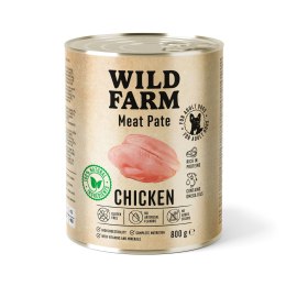 Wild Farm Pate Karma Mokra Dla Psa Z Kurczakiem Bezglutenowa 800g Wild Farm
