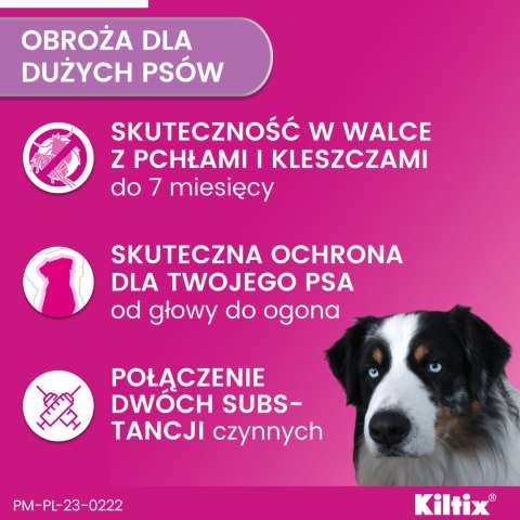 Bayer Kiltix Obroża Na Kleszcze I Pchły Dla Psa 70cm Bayer