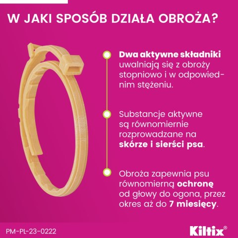 Bayer Kiltix Obroża Na Kleszcze I Pchły Dla Psa 70cm Bayer