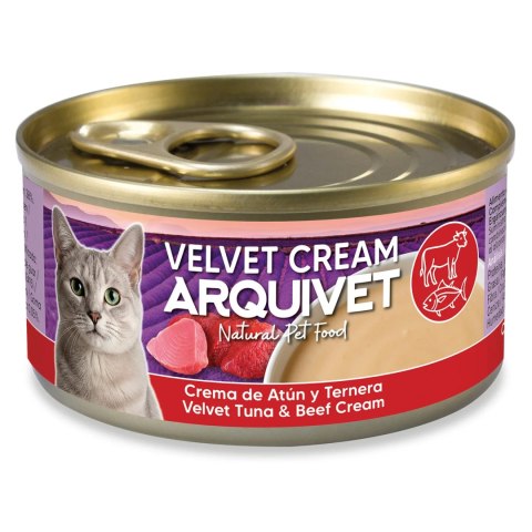 Arquivet Velvet kremowa puszka dla kota o smaku tuńczyka i wołowiny 80g Arquivet