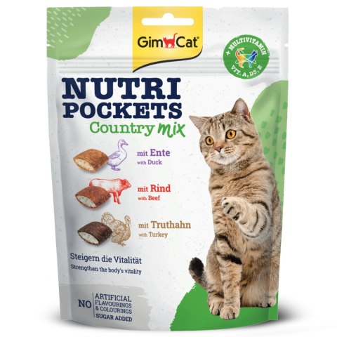 GimCat Nutri Pockets Country MIX - kocie przysmaki multiwitamina 150g Gimdog / Gimcat