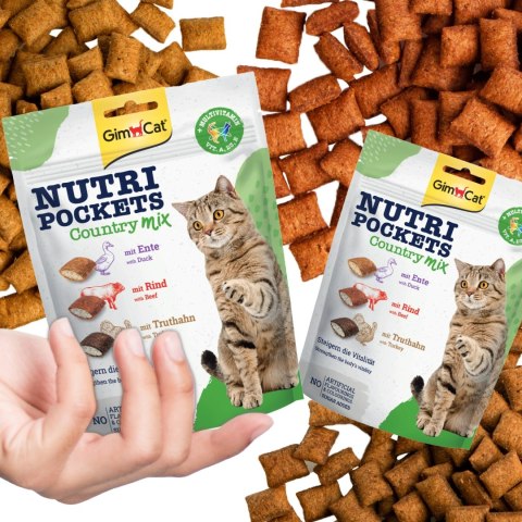 GimCat Nutri Pockets Country MIX - kocie przysmaki multiwitamina 150g Gimdog / Gimcat