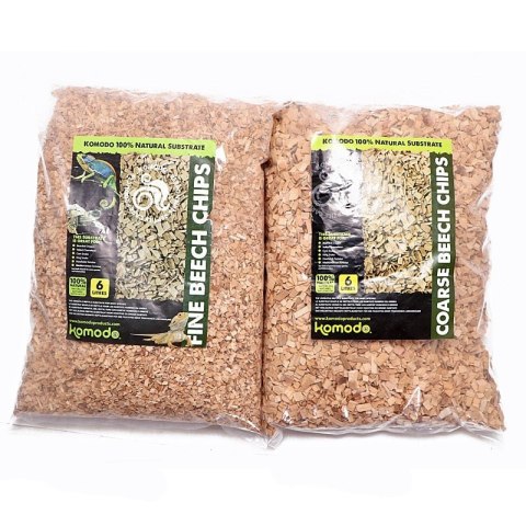 Komodo Coarse Beech Chips 6l - zrębki bukowe duże Komodo