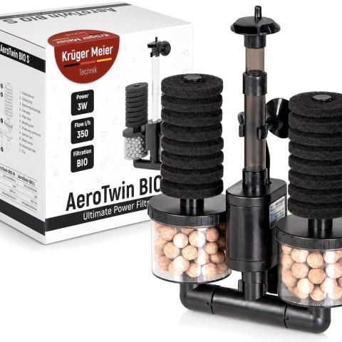Kruger Meier AeroTwin BIO S - filtr wewnętrzny gąbkowy z biofiltracją Kruger Meier