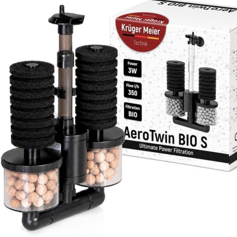 Kruger Meier AeroTwin BIO S - filtr wewnętrzny gąbkowy z biofiltracją Kruger Meier