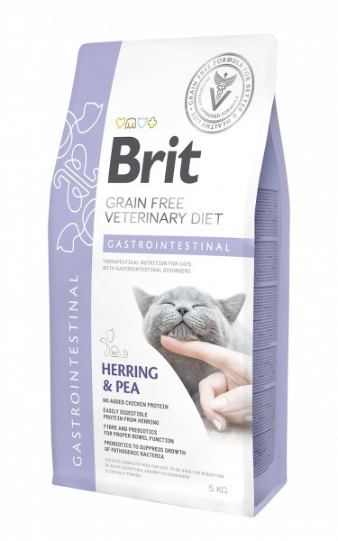 Brit Grain Free Veterinary Diet Cat Gastrointestinal Śledź Z Groszkiem 2kg Brit veterinary