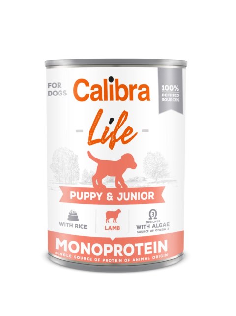 Calibra Dog Life Puppy & Junior Jagnięcina Z Ryżem 400g Calibra