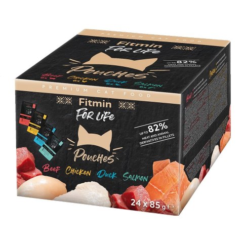 Fitmin Cat Pouch multipack karma mokra dla dorosłych kotów 24x85g Fitmin