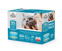 Frendi saszetki dla kota 12x100g - pełnoporcjowa karma w kawałkach w sosie Frendi