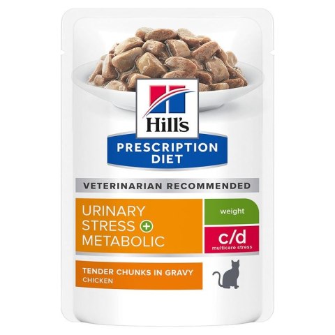 HILL'S PD Prescription Diet Feline c/d Urinary Stress + Metabolic Kurczak 85g saszetka Hills