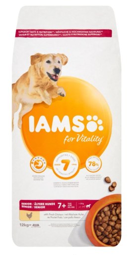 IAMS For Vitality Karma Sucha Dla Psów Senior Duże Rasy Kurczak 12kg Iams
