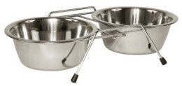 KERBL Stojak podwójny z miskami dla psa 2 x 1800 ml Kerbl