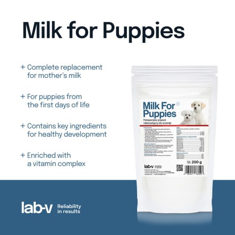 Lab-v Milk For Puppies-mleko dla szczeniąt 200g LAB-V