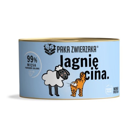 Paka Zwierzaka Karma Mokra Dla Kotów Jagnięcina 200g Paka Zwierzaka
