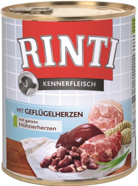 Rinti Kennerfleisch Geflügelherzen Karma Mokra dla Psa Rinti