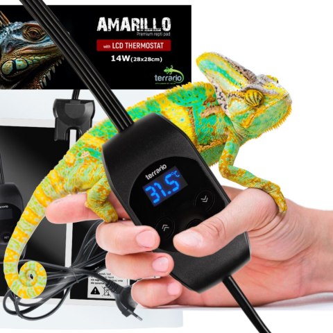 Terrario Amarillo 14W - mata grzewcza z termostatem LCD Terrario