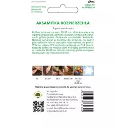 Aksamitka rozpierzchła pełnokwiatowa, pomarańczowa - 1 g W.Legutko