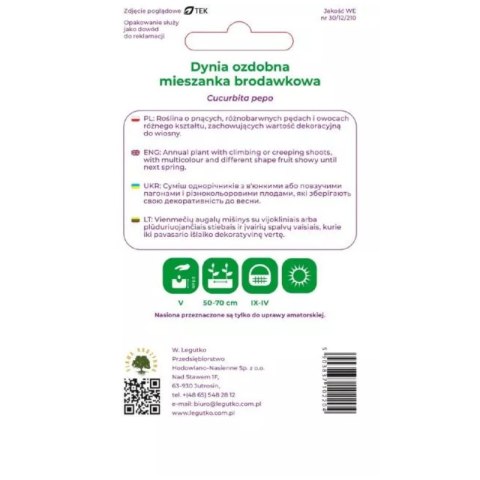Dynia ozdobna mieszanka brodawkowa W.Legutko
