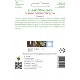 Nasiona buraka ćwikłowego Okrągły Ciemnoczerwony W.Legutko