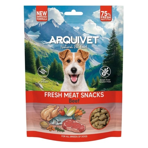 Zestaw 3 x300 g półwilgotnego przysmaku z wołowina bez zbóż i glutenu. ARQUIVET FRESH
