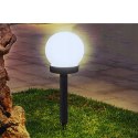 4x lampa solarna ogrodowa kula biała wbijana 10 cm VERK GROUP