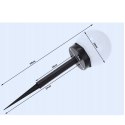 4x lampa solarna ogrodowa kula biała wbijana 10 cm VERK GROUP