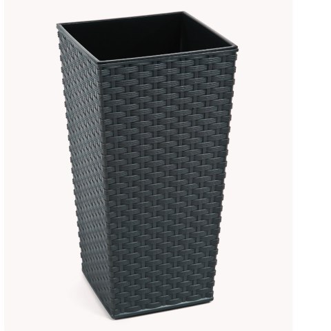 Donica FINEZJA 250x250 rattan - grafit metalik LAMELA