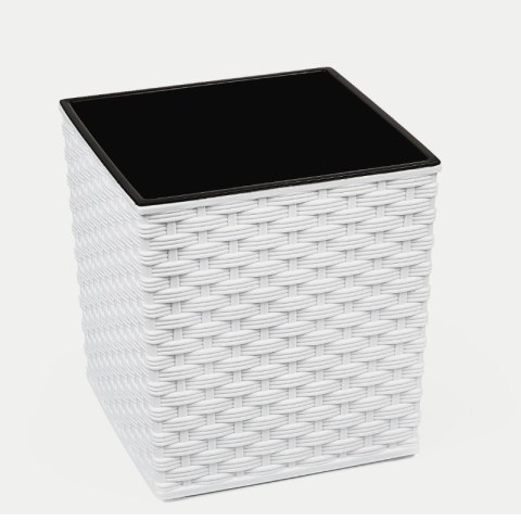 Donica JUKA 250x250 rattan - biały LAMELA