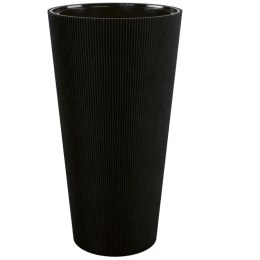 Donica Linea Slim 30 - głęboka czerń FORM-PLASTIC